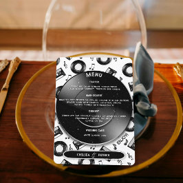 Vintage bröllop Classic Retro Vinyl Record-Anpassn Meny