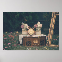 Vintage bröllop dekoration poster