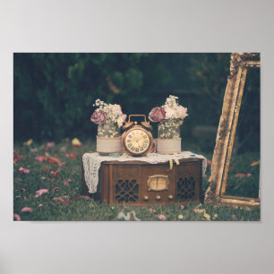 Vintage bröllop dekoration poster