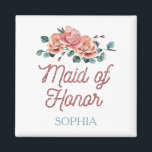 Vintage bröllop Flowers Maid of honor Magnet<br><div class="desc">Det är en Vintage bröllop Flowers Maid of honor-magnet. Du kan infoga en namn. Det är en meningsfull gåva och var snäll och visa er uppriktighet.</div>