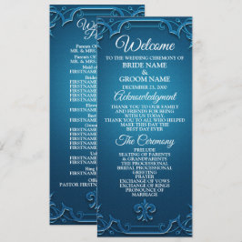 Vintage Bröllop Geometrisk Teal Turkos Elegant Program