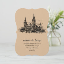 vintage bröllop inbjudan