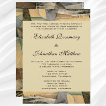 Vintage Bröllop, Jordtonsfärger, Kubism Konst