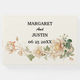 Vintage bröllop Lotus Flower Gästböcker