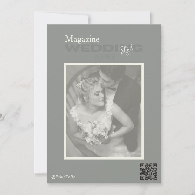 Vintage bröllop magasin inbjudningar (Framsida)