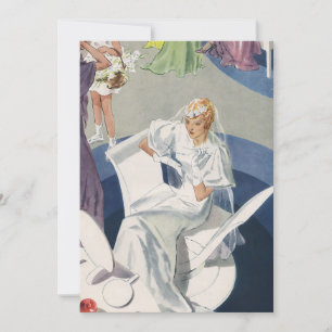 Vintage bröllop, Modern Art Deco Bride i mitten av