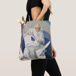 Vintage bröllop, Modern Art Deco Bride i mitten av Tygkasse