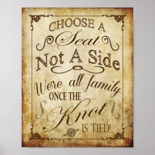 Vintage bröllop poster