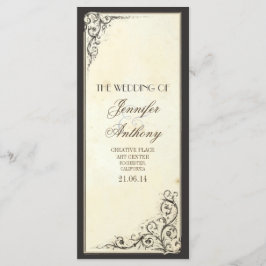 vintage bröllop-program program