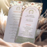 Vintage bröllop-programmet Art nouveau av Mucha Program<br><div class="desc">Inledning av det redigerbara Vintage bröllop-programmet av Alphonse Mucha, som nu finns på Zazzle! Det här eleganten är perfektens sätt att vägleda gästerna genom din speciella dag. Vintage bröllop-programmet har en vacker Art nouveau-utformning av den legendariska Alphonse Mucha. Designens mjuka färg och komplicerade detaljer imponerar säkert på dina gäster. Programmet...</div>