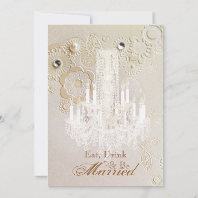 vintage bröllop-repetitionsmiddag inbjudningar (Framsida)