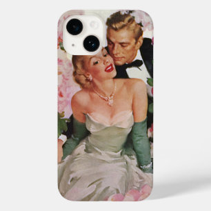 Vintage bröllop, Retro Bride och Groom Newlyweds