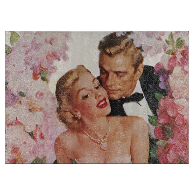 Vintage bröllop, retro brud och brudgum nyförlovad (Framsidan)