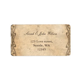 vintage bröllop,returadressetikett adressetikett