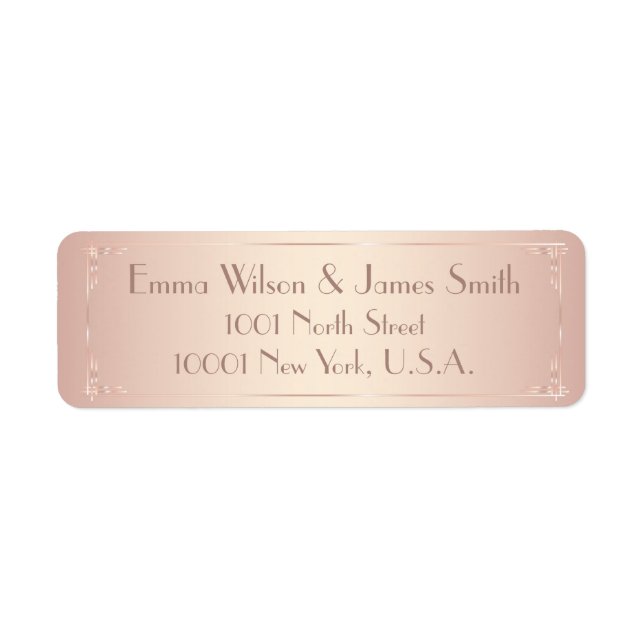  Vintage bröllop Returetiketter Returadress Etikett (Framsidan)