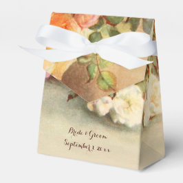 Vintage bröllop, Ro blommor i Antique Presentaskar
