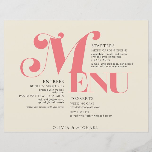 Vintage bröllop Salmon Rosa Cream (Framsida)