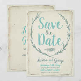Vintage Bröllop spara datum Datumet