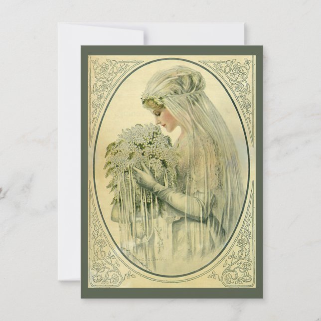 Vintage bröllop, Victorian Bride Möhippa Porträtt (Framsida)