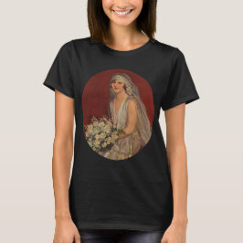 Vintage bröllop, Victorian Bride Möhippa Porträtt T-shirt