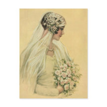 Vintage bröllop, Victorian Bride Möhippa Porträtt