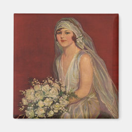 Vintage Bröllop, Victorian Brud Bröllopsporträtt Magnet