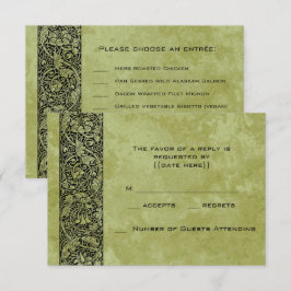 Vintage Bröllop, Viktoriansk Blomma Blommig Rulle OSA Kort