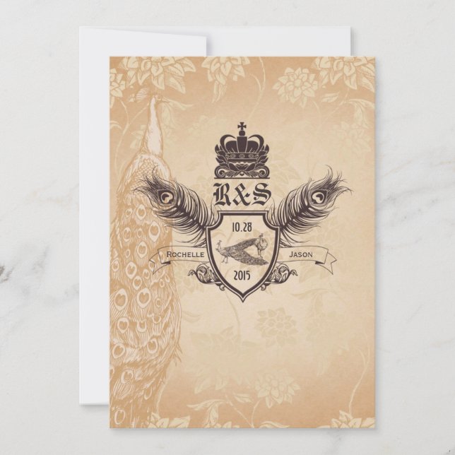 Vintage Bröllopinbjudan 1.0 Inbjudningar (Framsida)