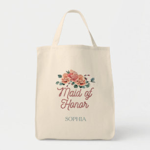 Vintage bröllopsblommor brudtärna  tygkasse