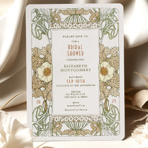 Vintage bröllopsfestinladningar Art Nouveau Deco Inbjudningar
