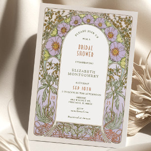 Vintage bröllopsfestinladningar Art Nouveau Deco Inbjudningar