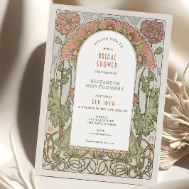 Vintage bröllopsfestinladningar Art Nouveau Deco Inbjudningar
