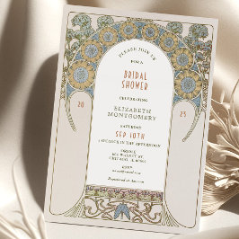 Vintage bröllopsfestinladningar Art Nouveau Deco Inbjudningar