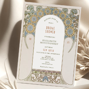 Vintage bröllopsfestinladningar Art Nouveau Deco Inbjudningar