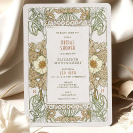 Vintage bröllopsfestinladningar Art Nouveau Deco Inbjudningar