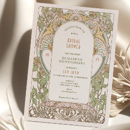 Vintage bröllopsfestinladningar Art Nouveau Deco Inbjudningar