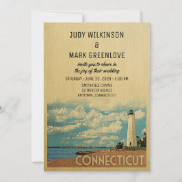 Vintage bröllopsinbjudan från Connecticut, mitten Inbjudningar
