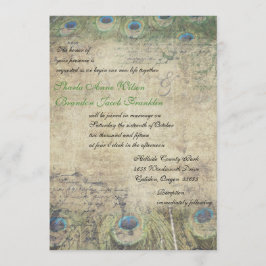 Vintage Bröllopsinbjudan Inbjudningar