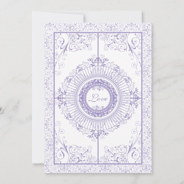 Vintage Bröllopsinbjudan till Ironworks Inbjudningar (Framsida)