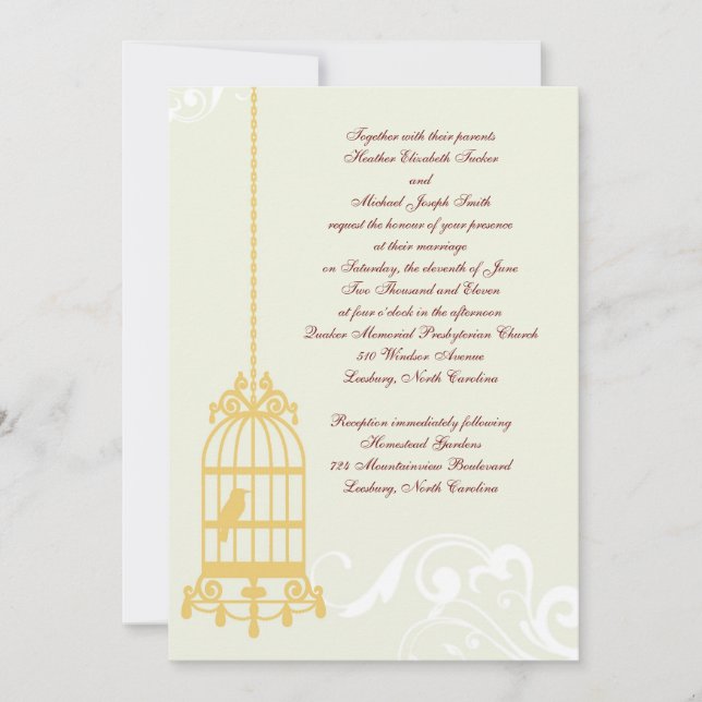 Vintage Bröllopsinbjudningar Inbjudningar (Framsida)