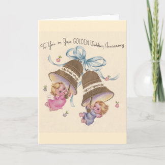 Vintage bröllopsjubileumskort kort