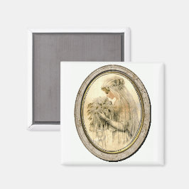 Vintage bröllopsklänning Viktoriansk brudmagnet Magnet