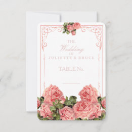 Vintage bröllstavla - Platskort Inbjudningar