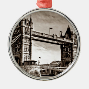 Vintage: Bron i Torn i London Julgransprydnad Metall