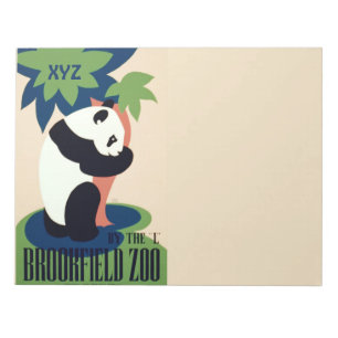 Vintage ’Brookfield Zoo’ anpassningsbar monogram a Anteckningsblock