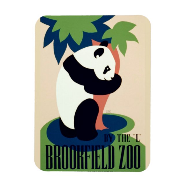 Vintage "Brookfield Zoo" magnet (Vertikal)