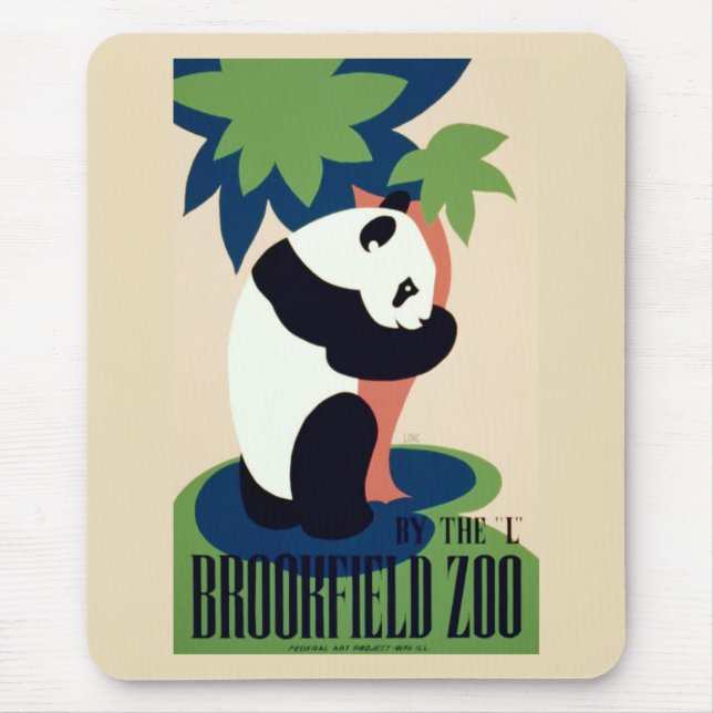 Vintage ’Brookfield Zoo’ mousad Musmatta (Framsidan)