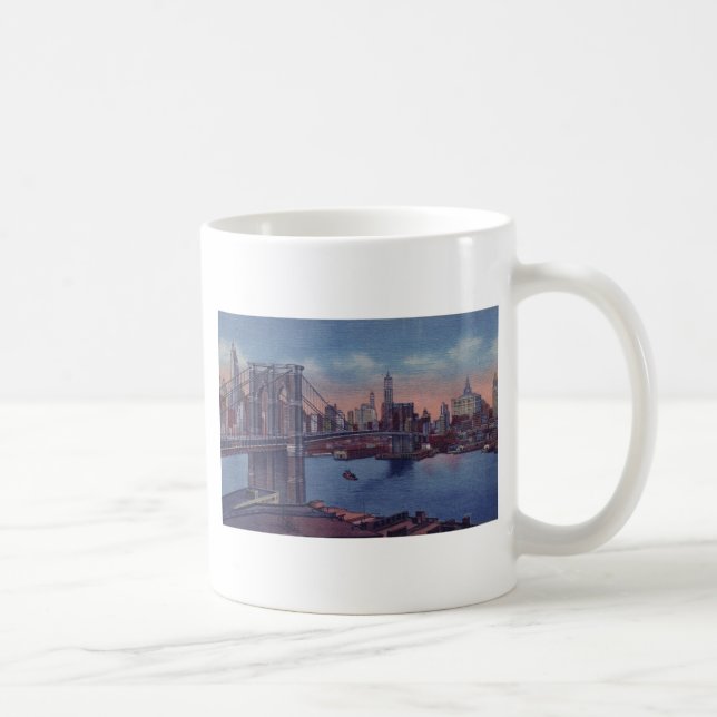 Vintage Brooklyn Bridge Kaffemugg (Höger)