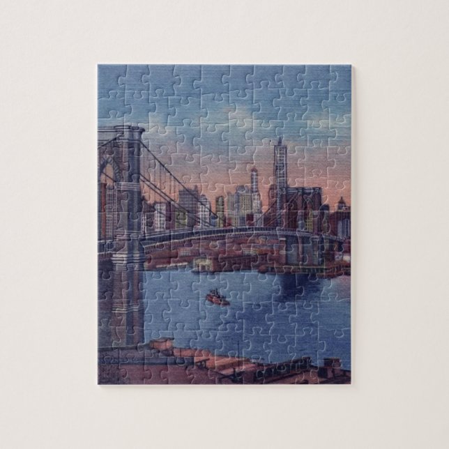 Vintage Brooklyn Bridge Pussel (Vertikal)