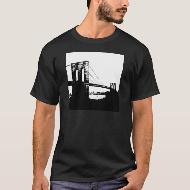Vintage Brooklyn Bridge T Shirt (Framsida)